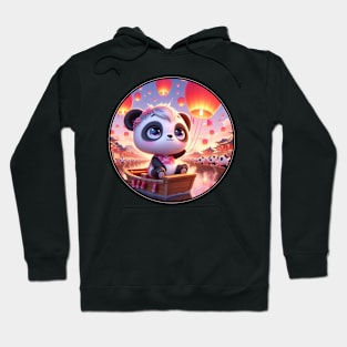 Cute Panda with Lantern Hoodie